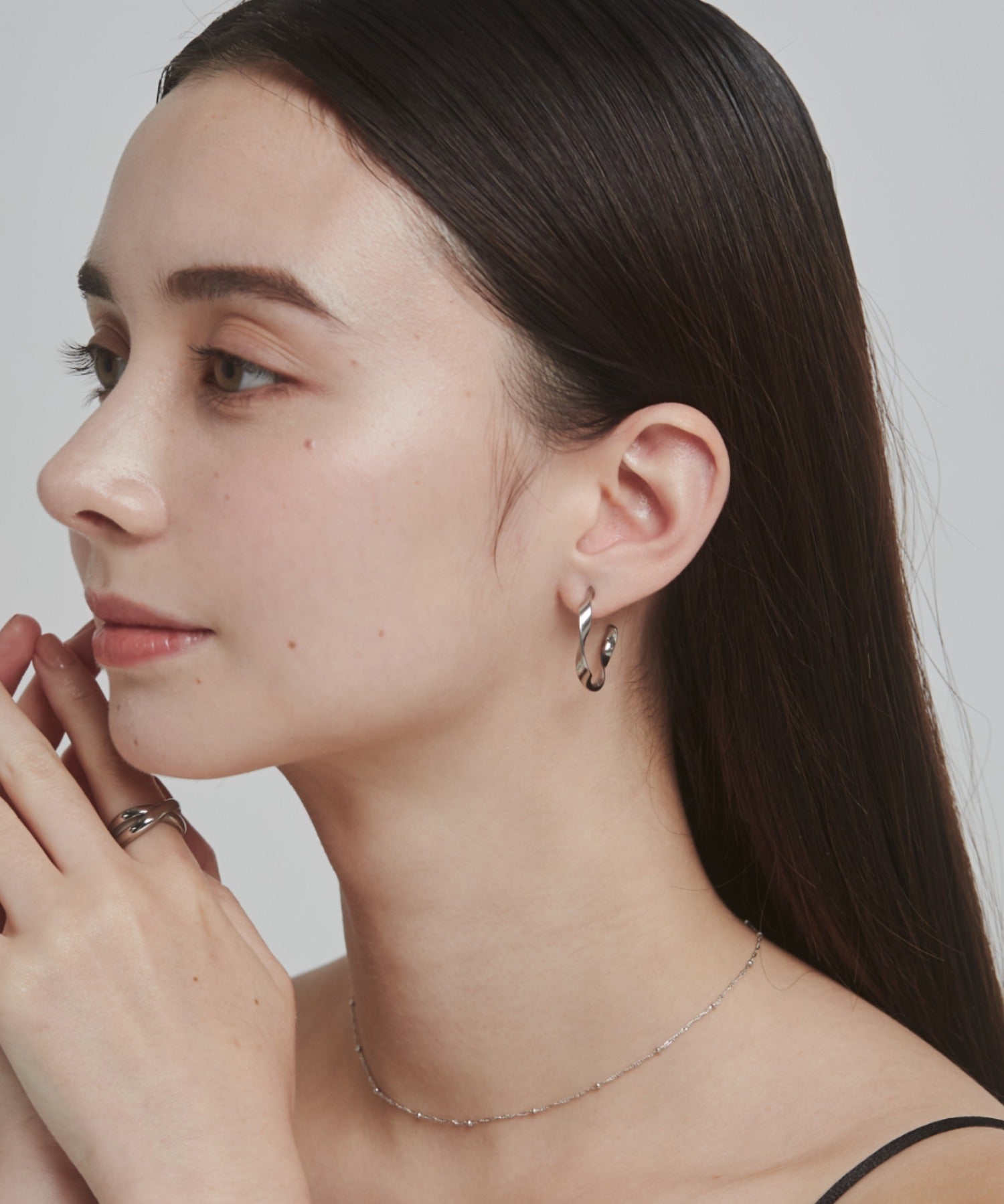 ciite' シーテ ピアス（両耳用） 【 金属アレルギー対応 】 ツイストフープピアス サージカルステンレス (両耳用)