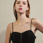 ciite' シーテ ネックレス 【 金属アレルギー対応 】 2連ロングネックレス サージカルステンレス