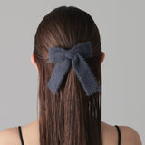 ciite' シーテ バレッタ/ヘアクリップ ファーライク リボン バレッタ