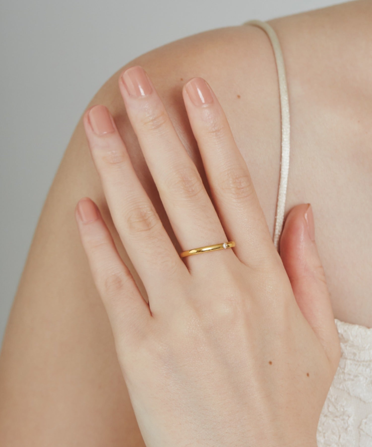 ciite' シーテ リング 【 金属アレルギー対応 】 シンプルビジューリング サージカルステンレス