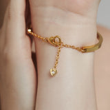 ciite' シーテ ブレスレット 【 金属アレルギー対応 】 ハートビジュー シンプルブレスレット / バングル サージカルステンレス