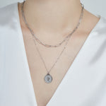 ciite' シーテ ネックレス 【 金属アレルギー対応 】 2連 エリザベス コインネックレス サージカルステンレス