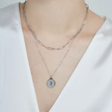 ciite' シーテ ネックレス 【 金属アレルギー対応 】 2連 エリザベス コインネックレス サージカルステンレス