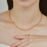 ciite' シーテ ネックレス 【 金属アレルギー対応 】 2連チェーンネックレス サージカルステンレス