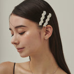 ciite' シーテ ヘアアクセサリー ウェーブデザインヘアピン 2個セット