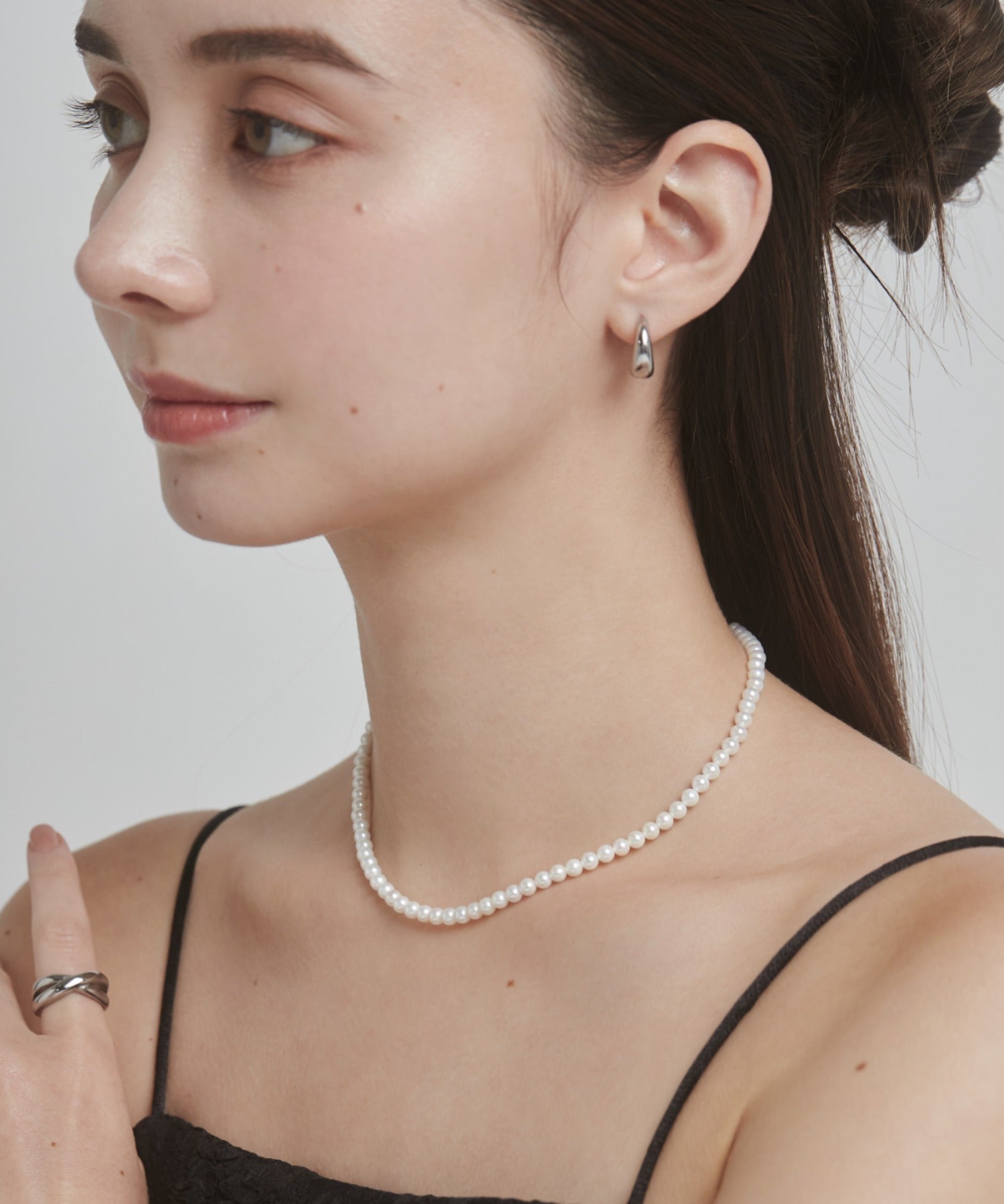 ciite' シーテ ネックレス 【 金属アレルギー対応 】 シンプルパールネックレス サージカルステンレス