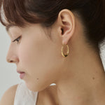 ciite' シーテ ピアス（両耳用） 【 金属アレルギー対応 】オーバルフープピアス サージカルステンレス（両耳用）