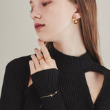 ciite' シーテ ブレスレット 【 金属アレルギー対応 】 クロスビジューブレスレット サージカルステンレス