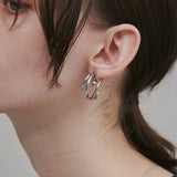 ciite' シーテ イヤリング 【 金属アレルギー対応 】 デザインフープイヤリング サージカルステンレス (両耳用)