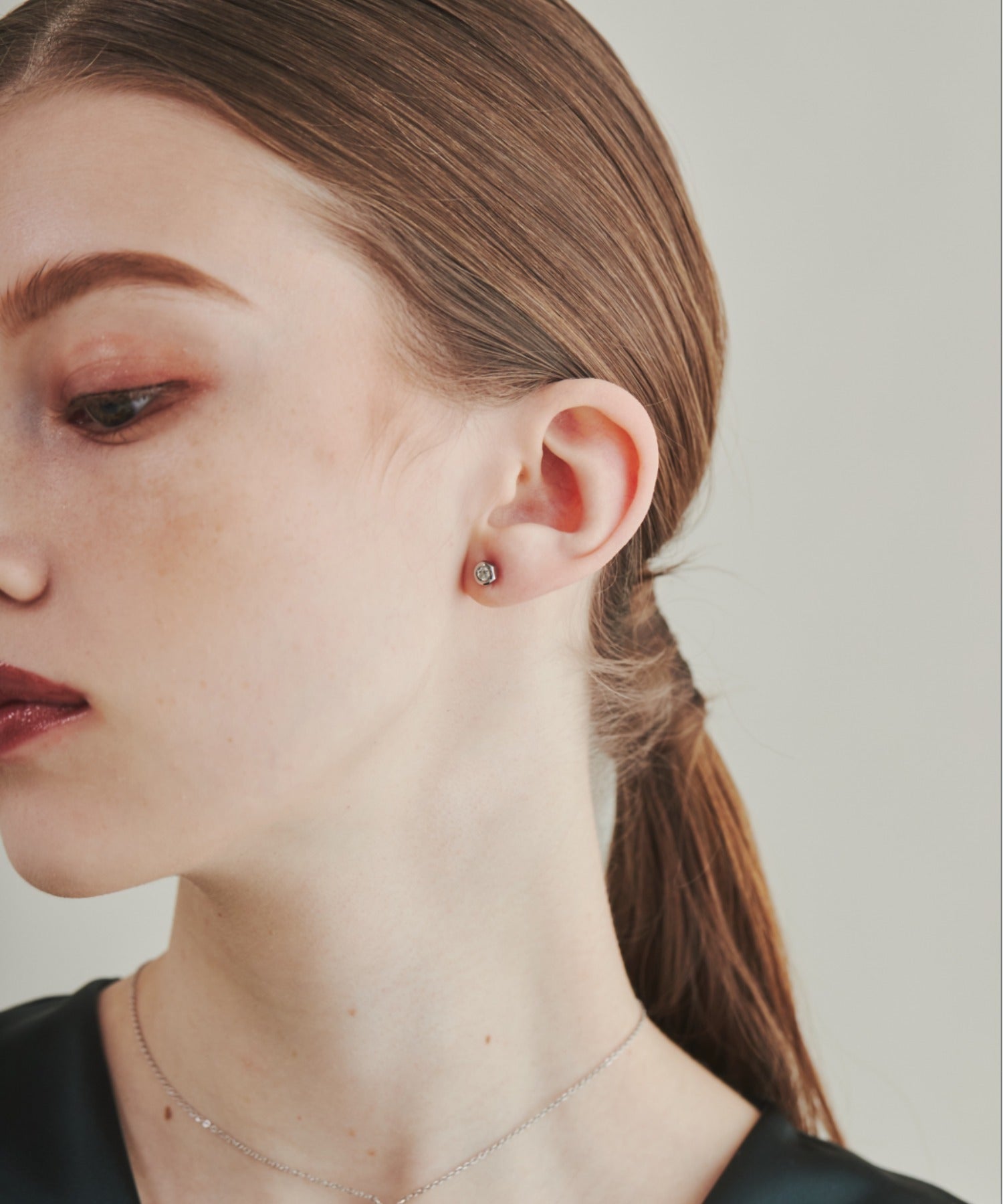 ciite' シーテ ピアス（両耳用） 【 金属アレルギー対応 】 シンプルビジューピアス サージカルステンレス (両耳用)