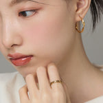 ciite' シーテ ピアス（両耳用） 【 金属アレルギー対応 】 ツイストフープピアス サージカルステンレス (両耳用)