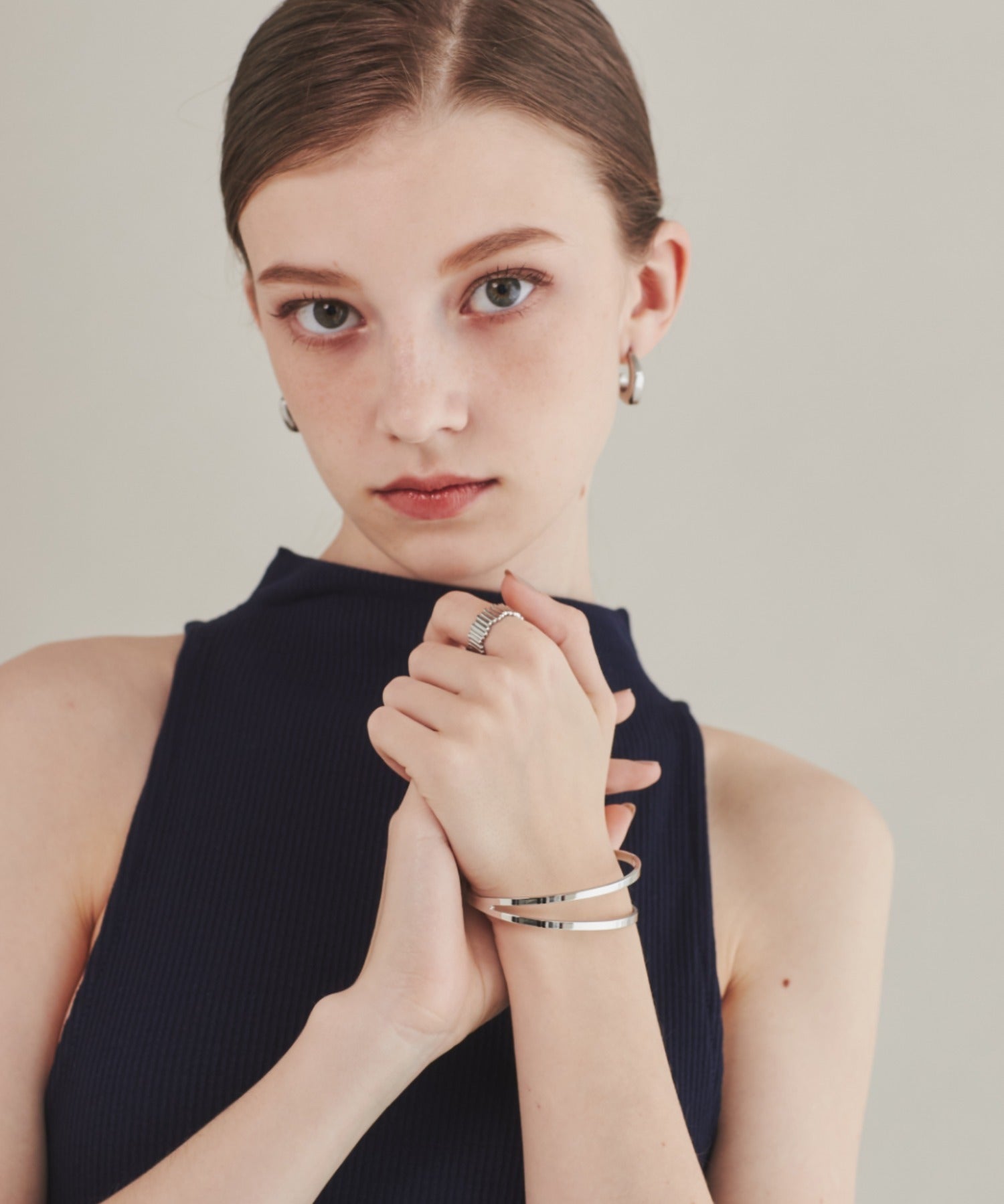 ciite' シーテ ブレスレット 【 金属アレルギー対応 】 2ラインバングル / ブレスレット サージカルステンレス