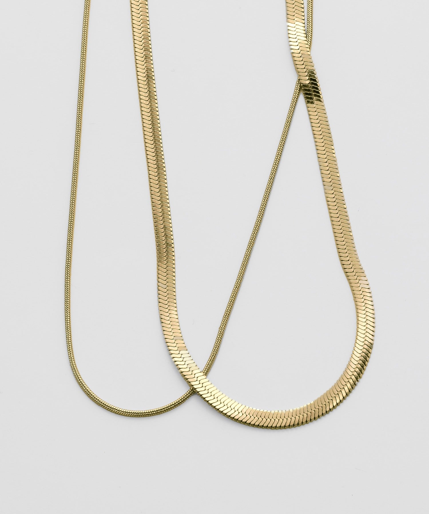 ciite' シーテ ネックレス 【 金属アレルギー対応 】 2連スネークチェーンネックレス サージカルステンレス