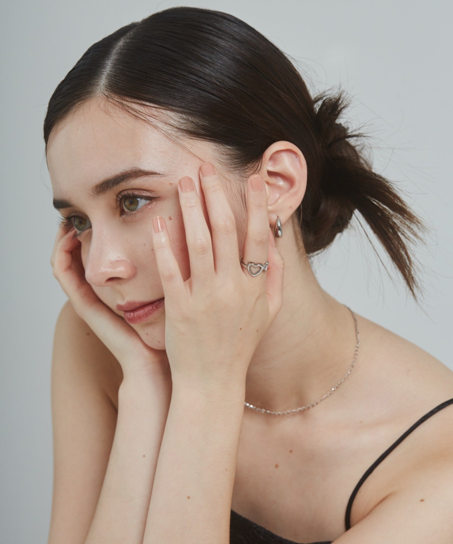 ciite' シーテ リング 【 金属アレルギー対応 】 ダブルハートリング サージカルステンレス