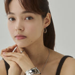 ciite' シーテ ピアス（両耳用） 【 金属アレルギー対応 】オーバルフープピアス サージカルステンレス（両耳用）