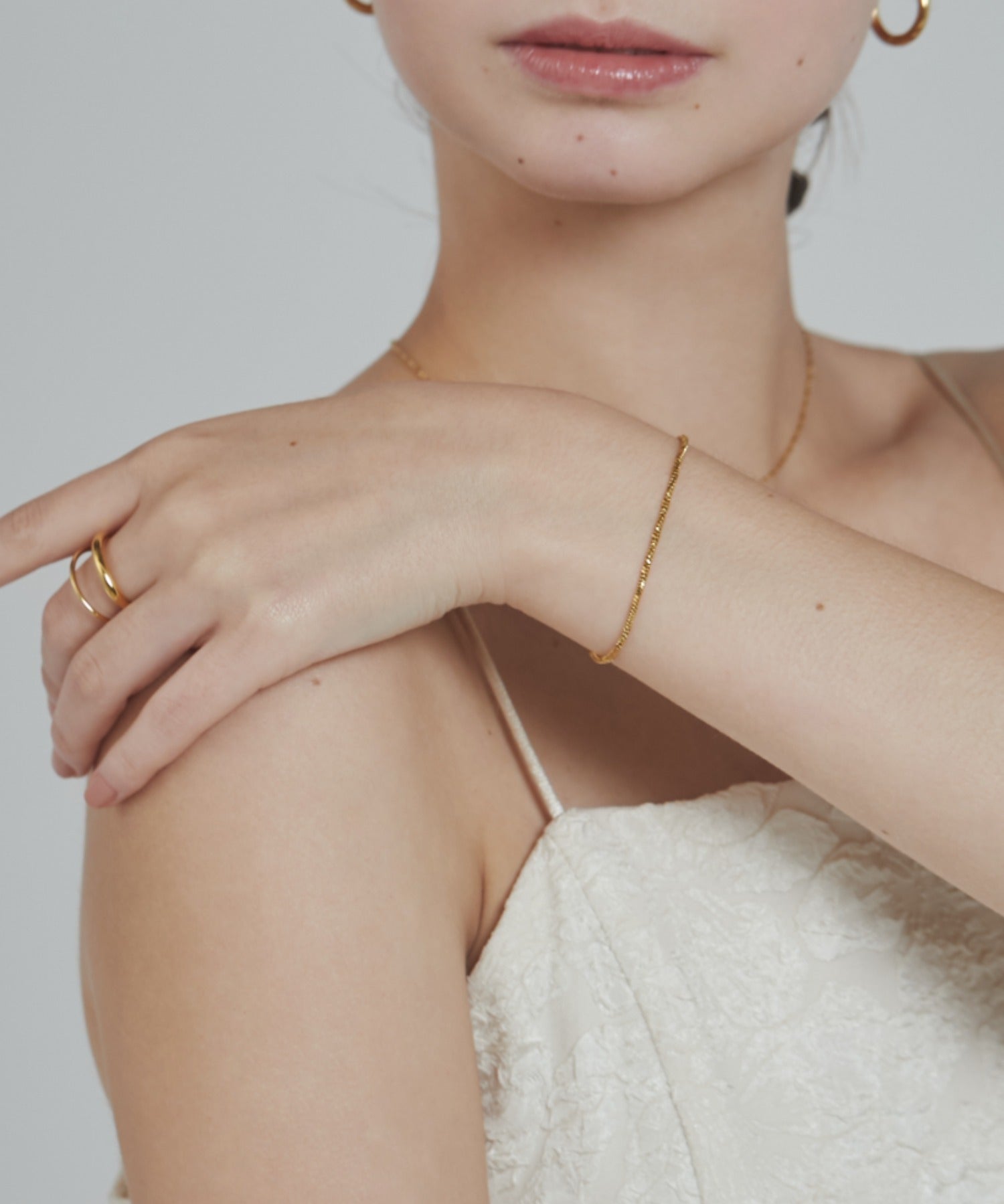 ciite' シーテ ブレスレット 【 金属アレルギー対応 】グリッターチェーンブレスレット サージカルステンレス