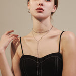 ciite' シーテ ネックレス 【 金属アレルギー対応 】 2連ロングネックレス サージカルステンレス