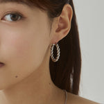 ciite' シーテ ピアス（両耳用） 【 金属アレルギー対応 】ツイストフープピアス サージカルステンレス（両耳用）