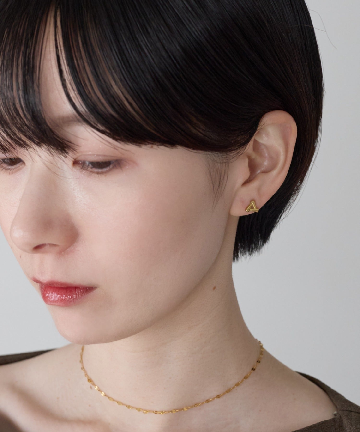 ciite' シーテ ピアス（両耳用） 【金属アレルギー対応】トライアングルピアス