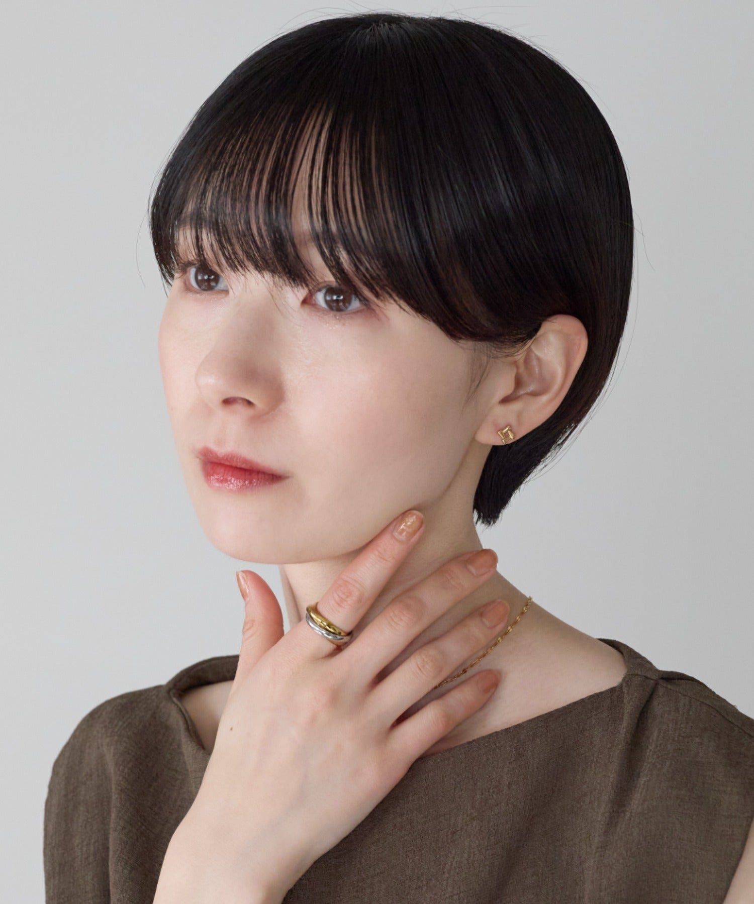 ciite' シーテ ピアス（両耳用） 【金属アレルギー対応】スクエアデザイン ピアス