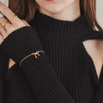 ciite' シーテ ブレスレット 【 金属アレルギー対応 】 シンプルリボン ブレスレット サージカルステンレス