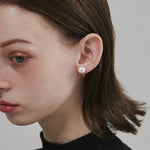 ciite' シーテ イヤリング 【 金属アレルギー対応 】 シンプルパールイヤリング サージカルステンレス (両耳用)