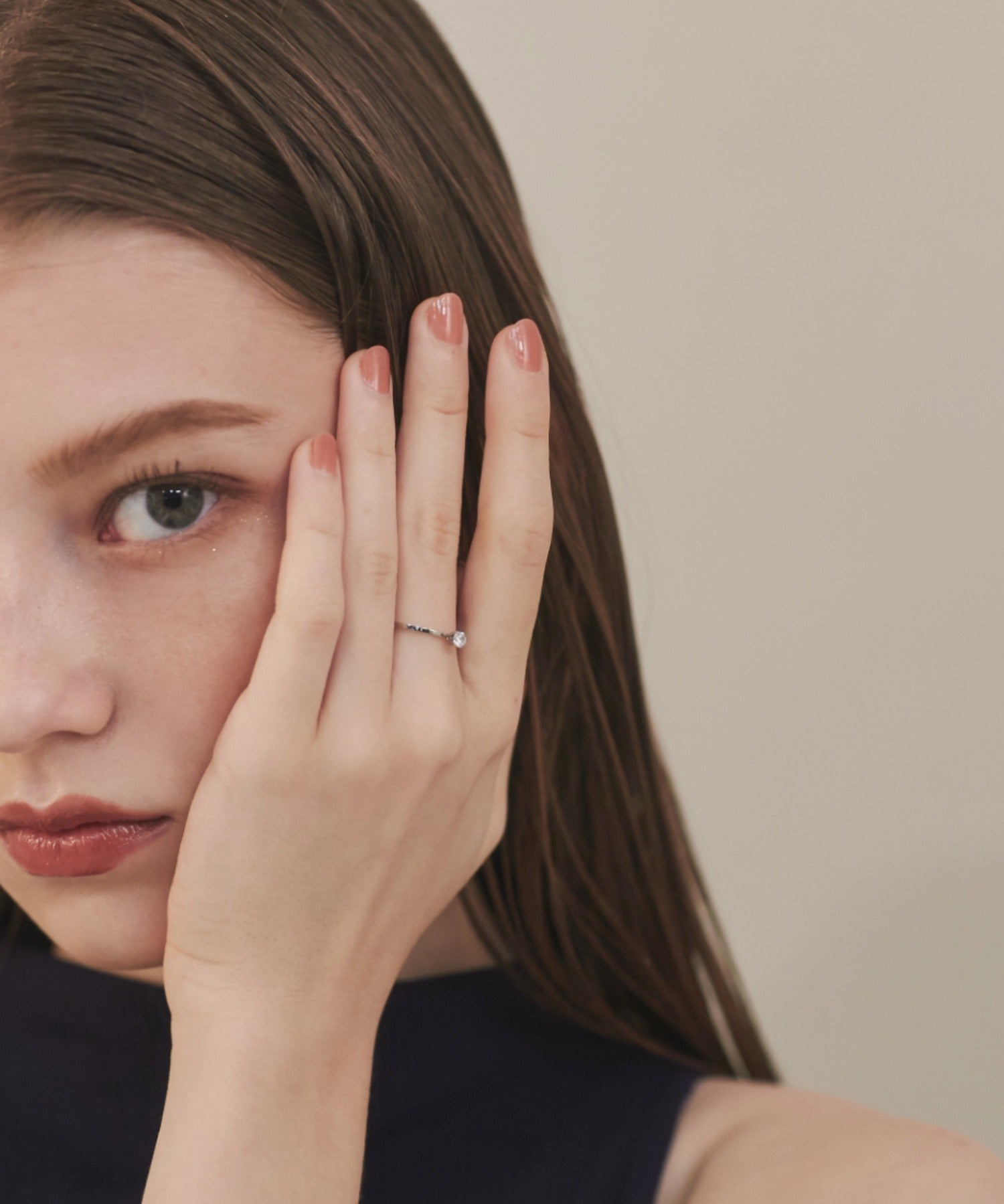 ciite' シーテ リング 【 金属アレルギー対応 】 シンプルビジューリング サージカルステンレス