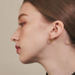 ciite' シーテ ピアス（両耳用） 【 金属アレルギー対応 】 ビジューフープピアス サージカルステンレス (両耳用)