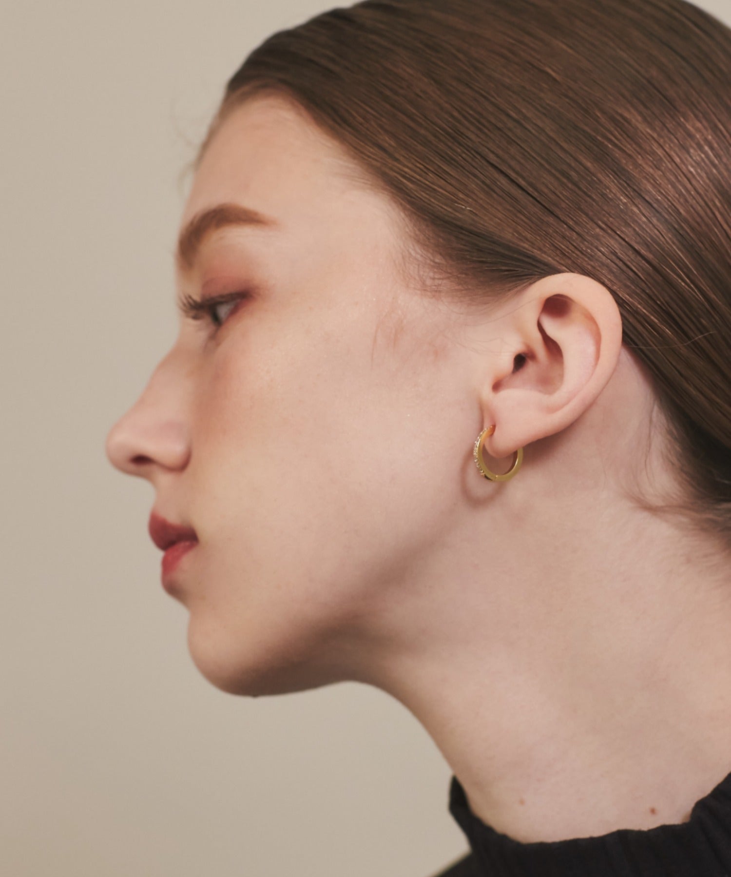 ciite' シーテ ピアス（両耳用） 【 金属アレルギー対応 】 ビジューフープピアス サージカルステンレス (両耳用)