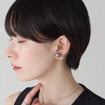 ciite' シーテ ピアス（両耳用） 2way バイカラー ダブルパールピアス