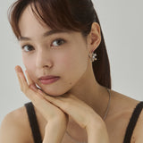 ciite' シーテ ピアス（両耳用） フラワービジュー フープピアス（両耳用）