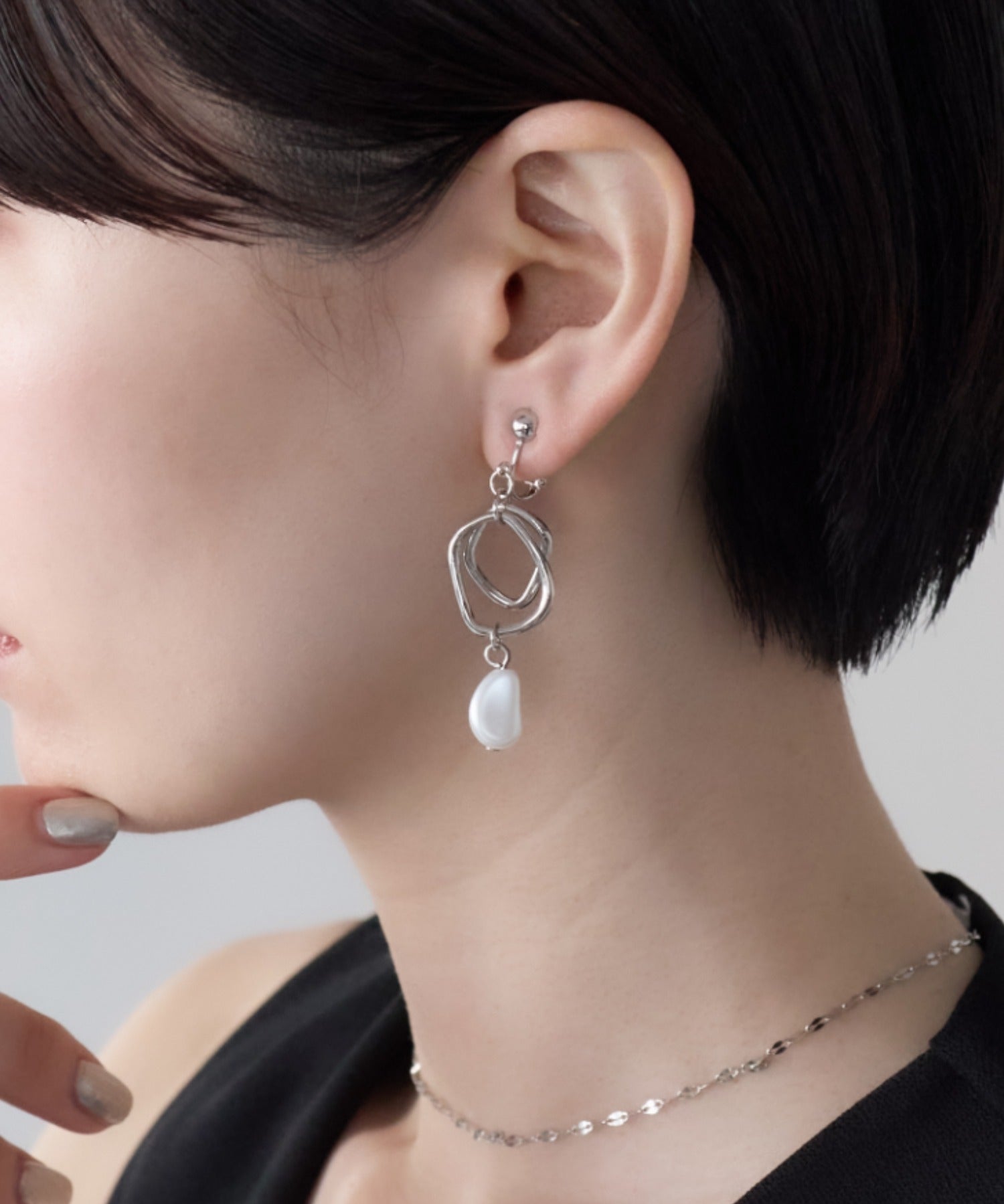 ciite' シーテ イヤリング シリコン付 デザインパール イヤリング