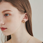 ciite' シーテ ピアス（両耳用） 【 金属アレルギー対応 】 ハートモチーフピアス サージカルステンレス (両耳用)