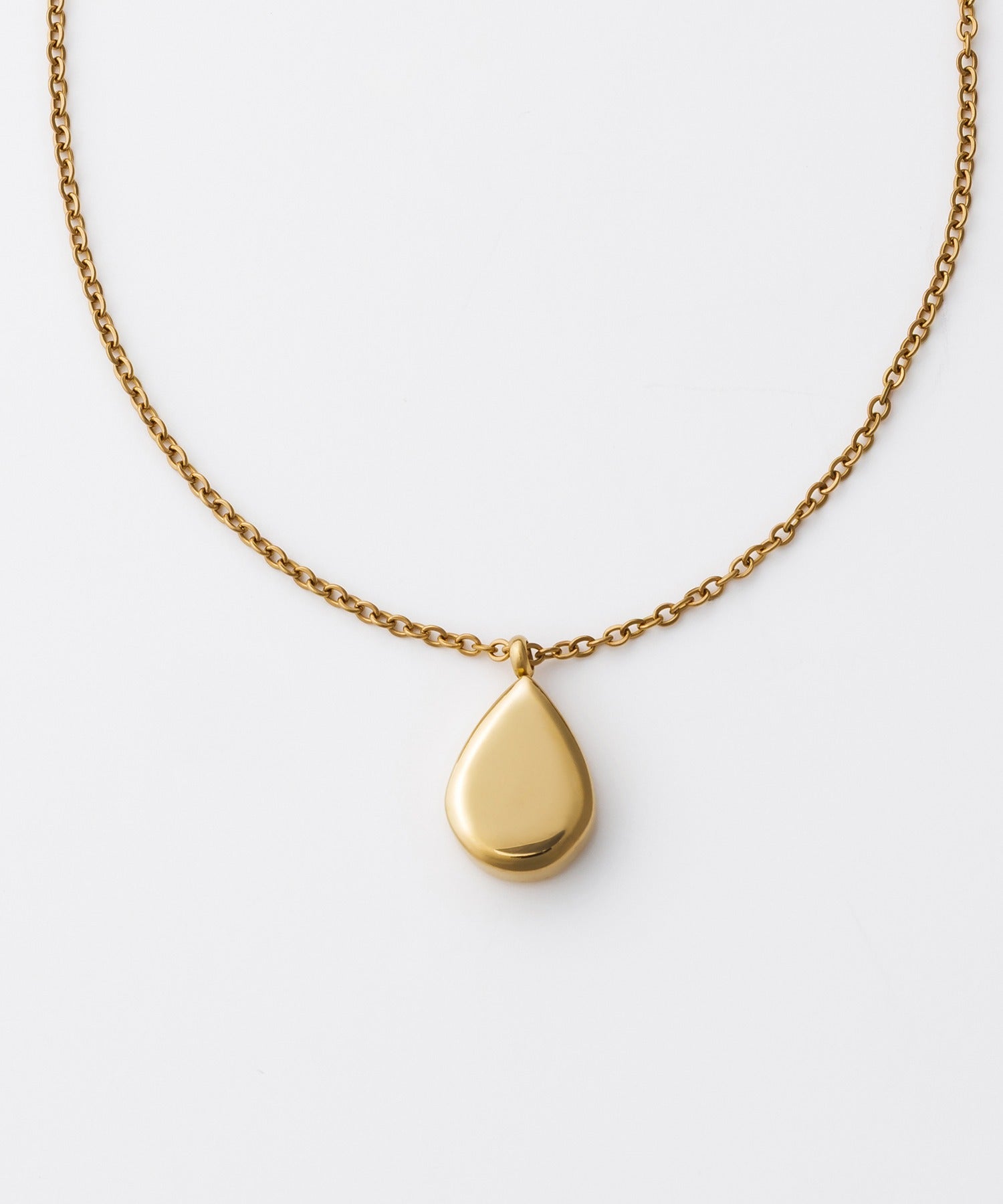 ciite' シーテ ネックレス 【 金属アレルギー対応 】 シズクビジューネックレス サージカルステンレス