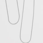 ciite' シーテ ネックレス 【 金属アレルギー対応 】 1mm スネークネックレス 2個セット サージカルステンレス 36～41cm, 39～44cm