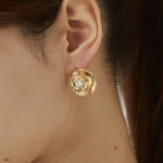 ciite' シーテ ピアス（両耳用） フラワービジューピアス（両耳用）