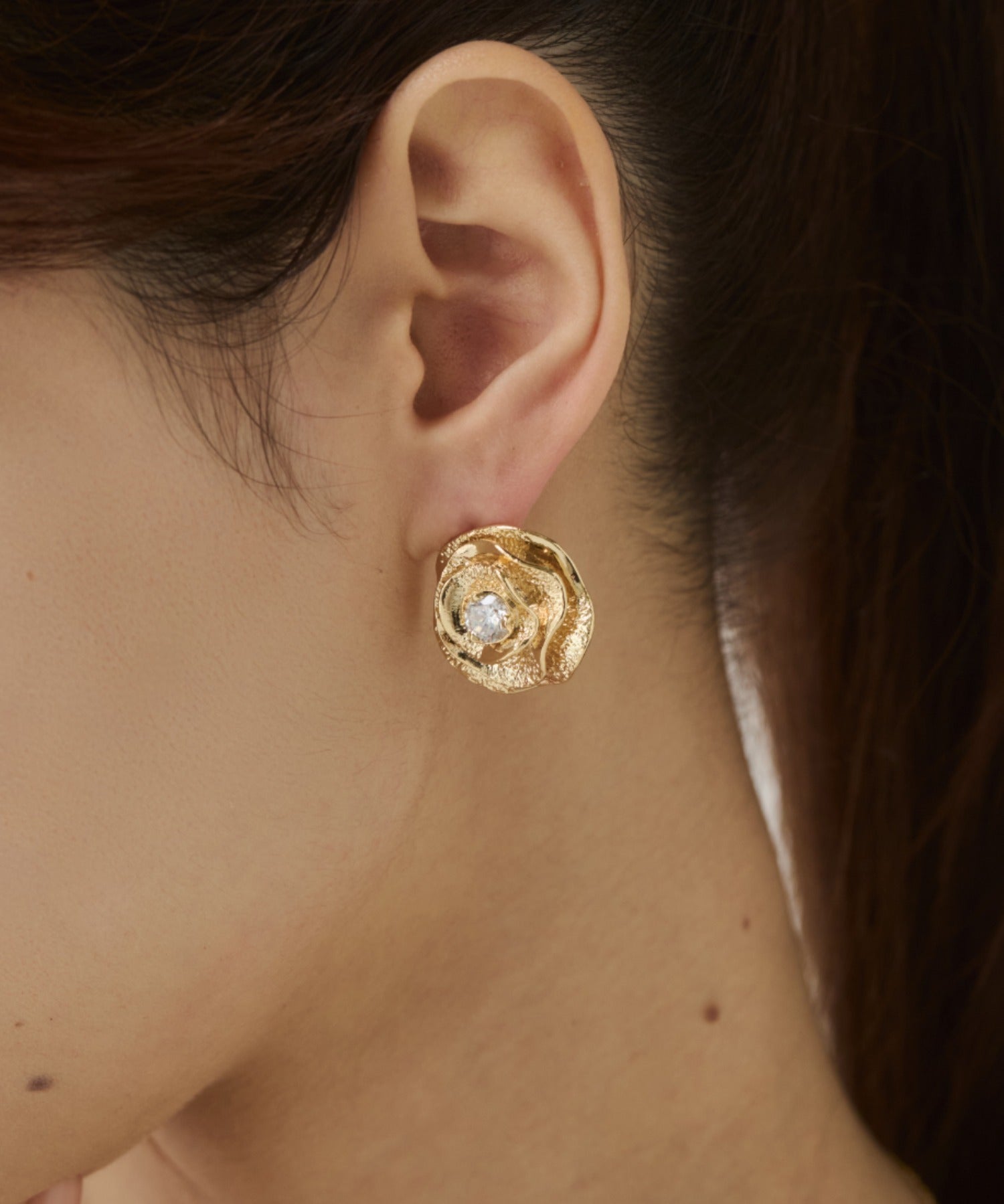 ciite' シーテ ピアス（両耳用） フラワービジューピアス（両耳用）