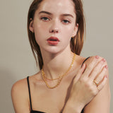 ciite' シーテ ネックレス 【 金属アレルギー対応 】 2連チェーンネックレス サージカルステンレス