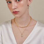 ciite' シーテ ネックレス 【 金属アレルギー対応 】 チェーン & パドロックネックレス 2セット