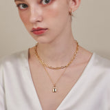 ciite' シーテ ネックレス 【 金属アレルギー対応 】 チェーン & パドロックネックレス 2セット