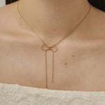 ciite' シーテ ネックレス 【 金属アレルギー対応 】 simple ribbon necklace / シンプル リボン ネックレス サージカルステンレス