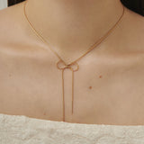 ciite' シーテ ネックレス 【 金属アレルギー対応 】 simple ribbon necklace / シンプル リボン ネックレス サージカルステンレス