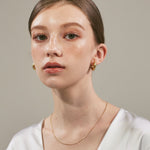 ciite' シーテ ネックレス 【 金属アレルギー対応 】 華奢セミロング シンプルネックレス サージカルステンレス