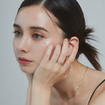 ciite' シーテ リング 【 金属アレルギー対応 】 ビジューダブルリング サージカルステンレス