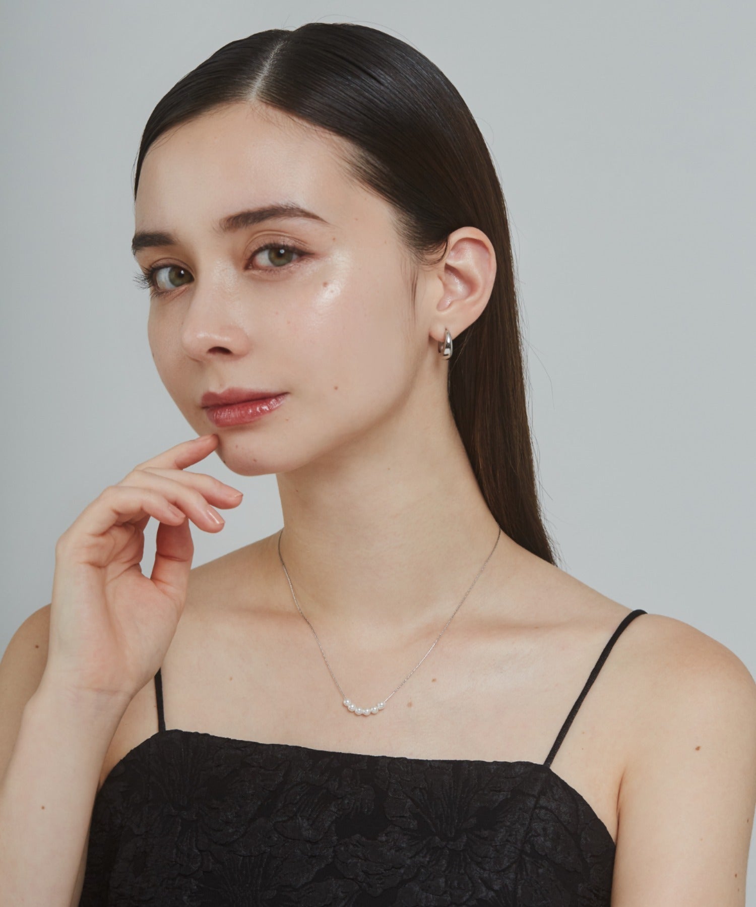 ciite' シーテ ネックレス 【 金属アレルギー対応 】 6連ミニパールネックレス サージカルステンレス