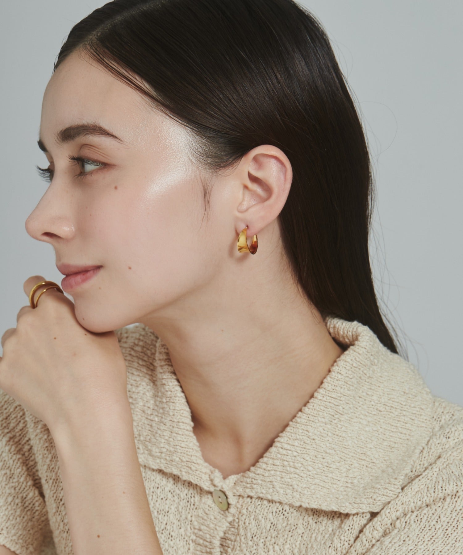 ciite' シーテ ピアス（両耳用） 【 金属アレルギー対応 】 モチーフフープピアス サージカルステンレス (両耳用)