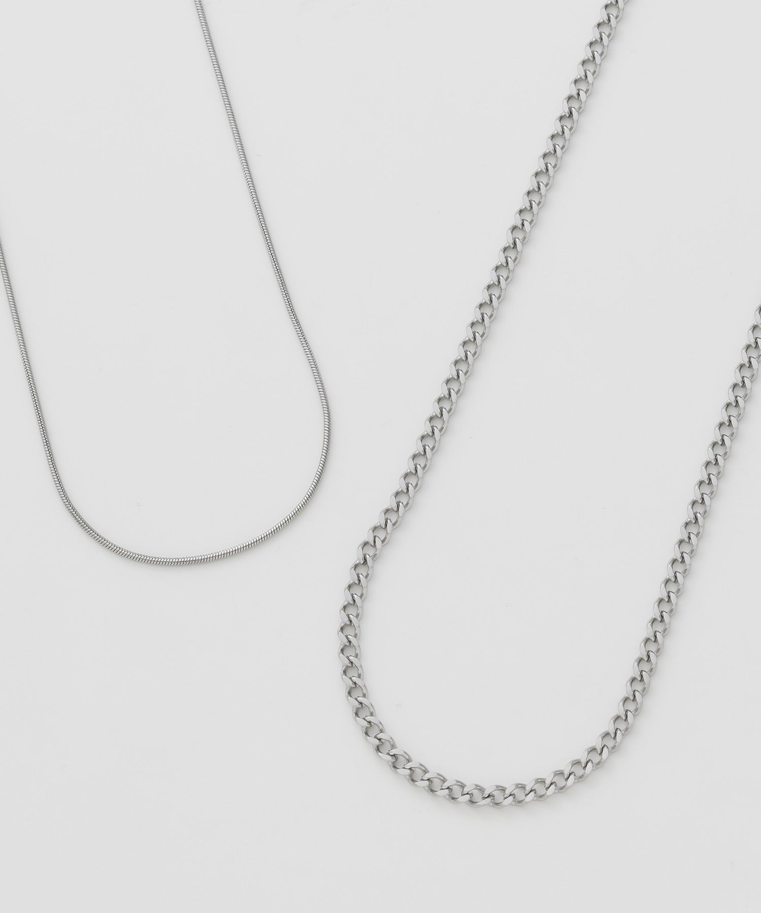 ciite' シーテ ネックレス 【 金属アレルギー対応 】 チェーンネックレス 2セット サージカルステンレス （38～43cm, 40～45cm）