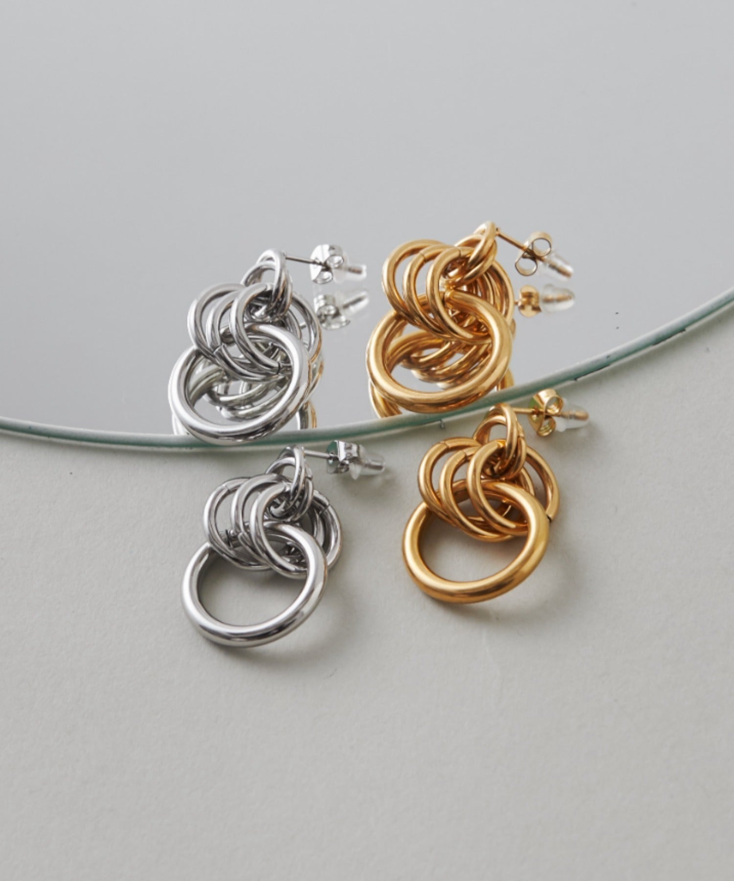 ciite' シーテ ピアス（両耳用） 【 金属アレルギー対応 】 モチーフサークルピアス サージカルステンレス (両耳用)