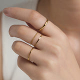 ciite' シーテ リング 【 金属アレルギー対応 】シンプルリング 4個セット サージカルステンレス