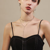 ciite' シーテ ネックレス 【 金属アレルギー対応 】 2連ロングネックレス サージカルステンレス